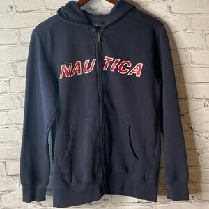 Nautica Navy Blue Hoodie Boy Large